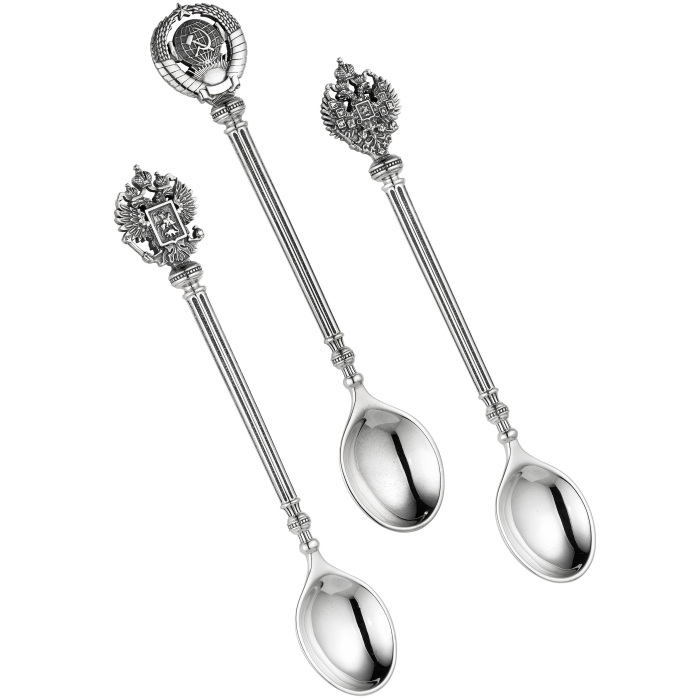 Trio of silver coffee spoons from the "Epoch"